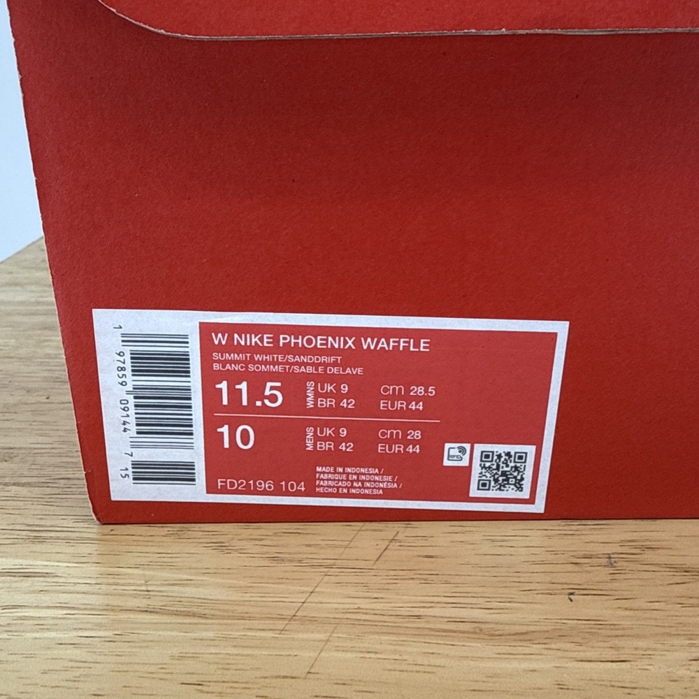 NIB Nike Phoenix Waffle Womens‎ 11.5 Men's 10 Sneakers Beige Neutral FD2196-104 - Picture 7 of 8